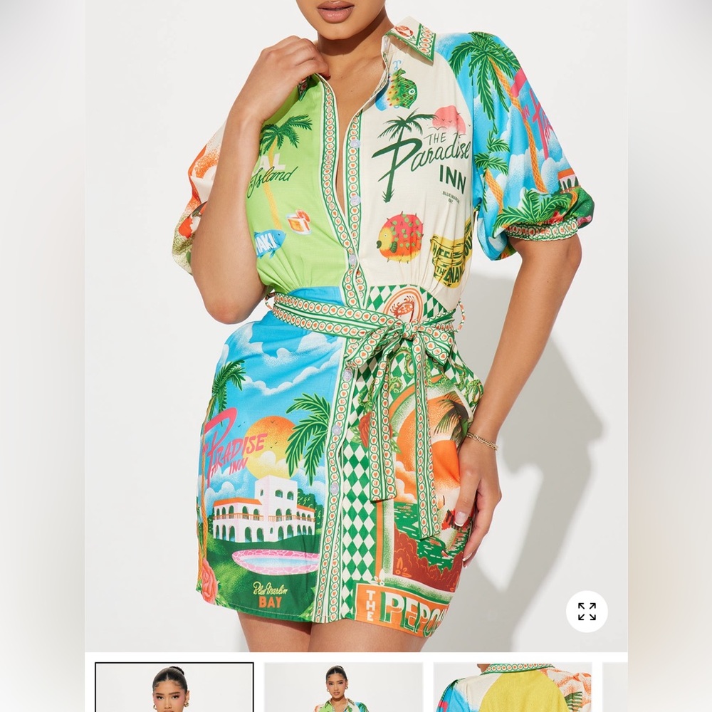 Graphic Print Dress